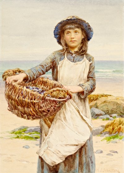 The Mussel Gatherer by Henry James Johnstone